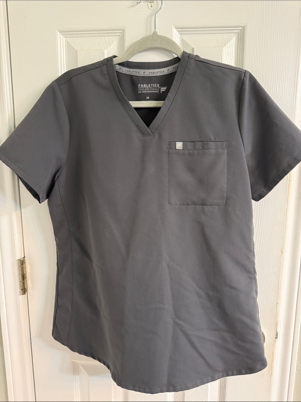 Fabletics Women’s  V-Neck Scrub Top - Gray